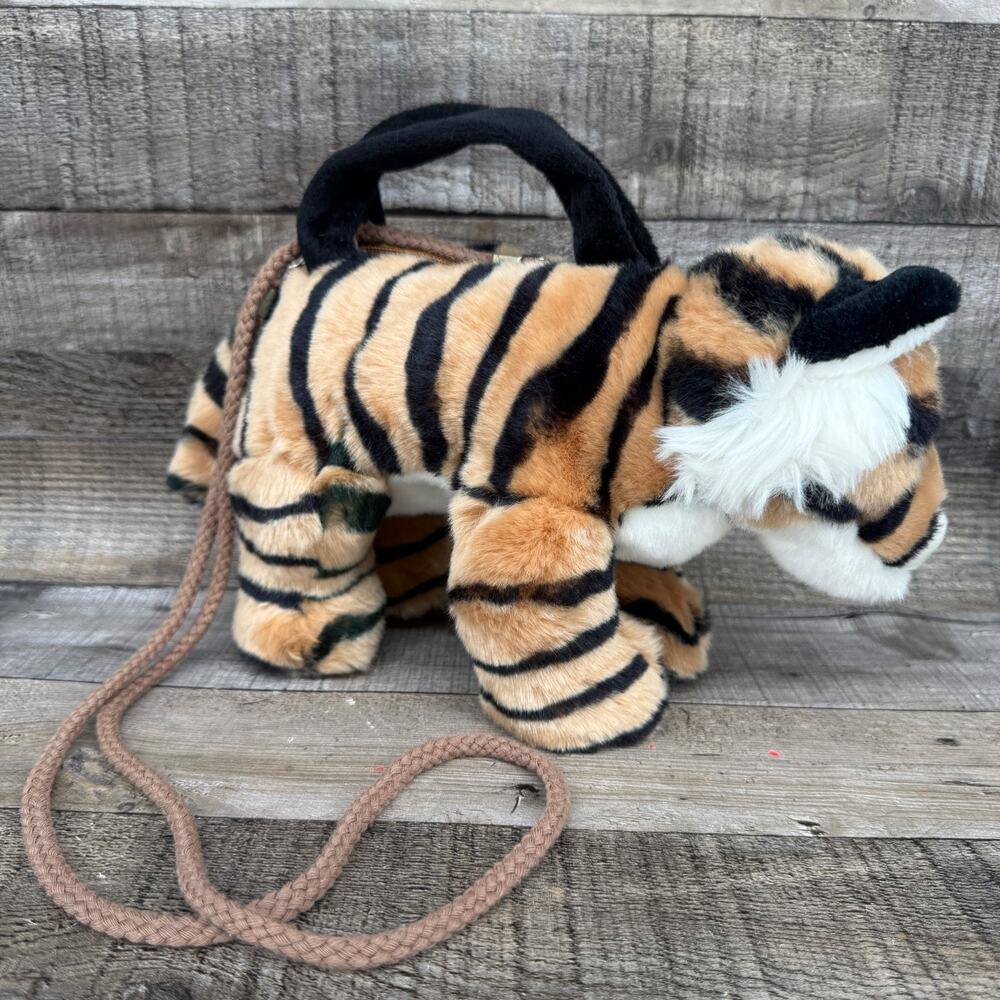 Vintage People Pals Zipper Tiger Bengal Hangbag Shoulder Strap